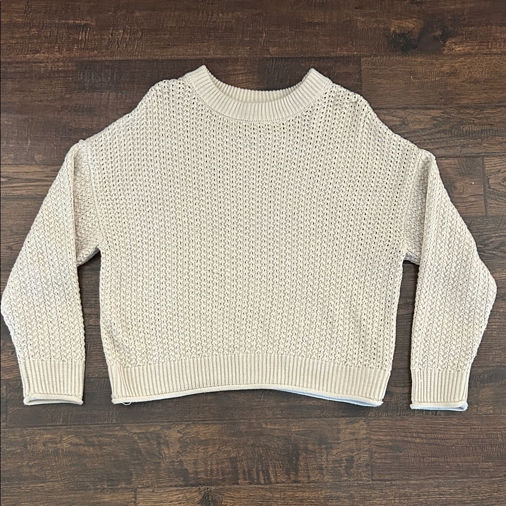 Universal Thread Cream Textured Crewneck Sweater